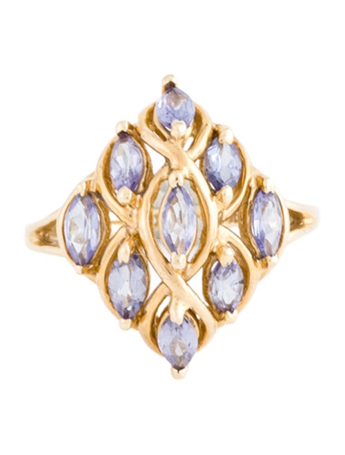 Ring 10K Tanzanite Cocktail Ring