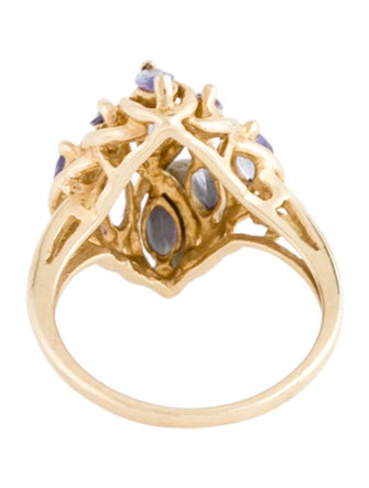 Ring 10K Tanzanite Cocktail Ring