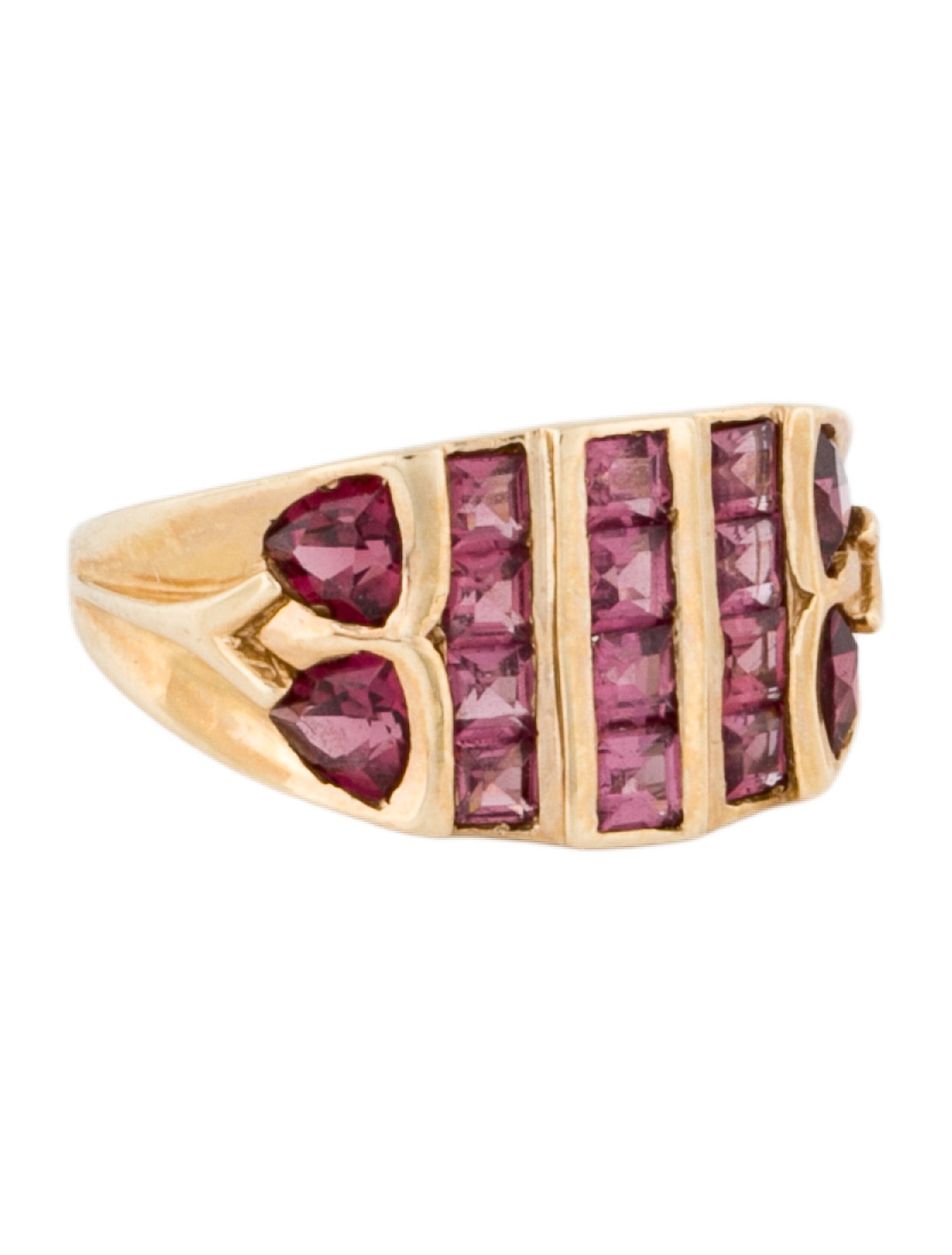 Ring 10K 2.36ctw. Rhodolite Cocktail