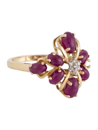 Ring 14K 3.38ctw Ruby & Diamond Cocktail Ring
