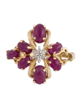 Ring 14K 3.38ctw Ruby & Diamond Cocktail Ring