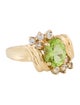 Ring 10K Peridot & Topaz Cocktail Ring