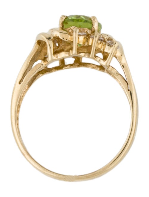 Ring 10K Peridot & Topaz Cocktail Ring