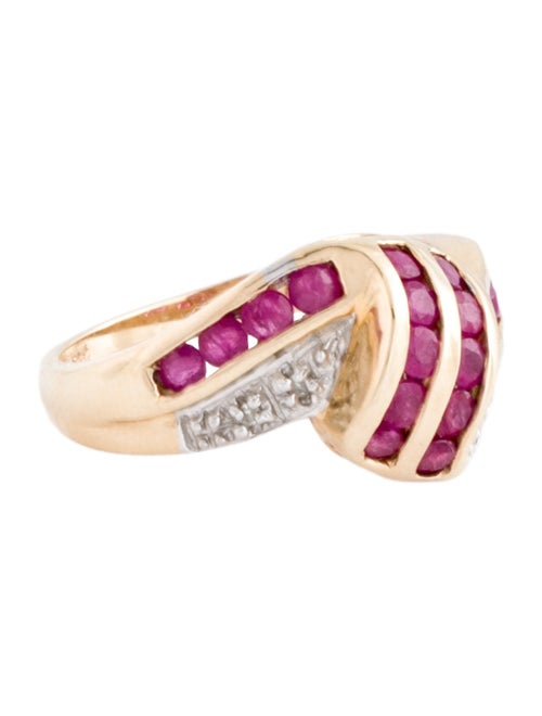 Ring 10K Ruby & Diamond Cocktail Ring