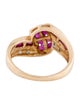 Ring 10K Ruby & Diamond Cocktail Ring
