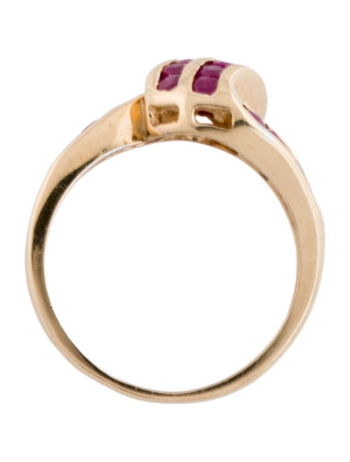 Ring 10K Ruby & Diamond Cocktail Ring