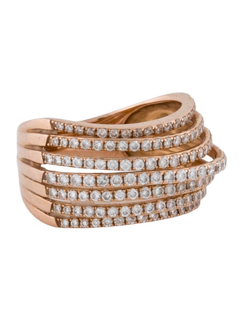 Ring 14K Diamond Multi-Row Band