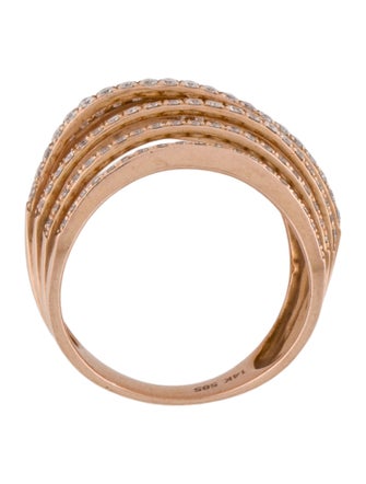 Ring 14K Diamond Multi-Row Band