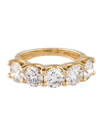 Ring 14K 4.31ctw Lab-Grown Diamond 5-Stone Band