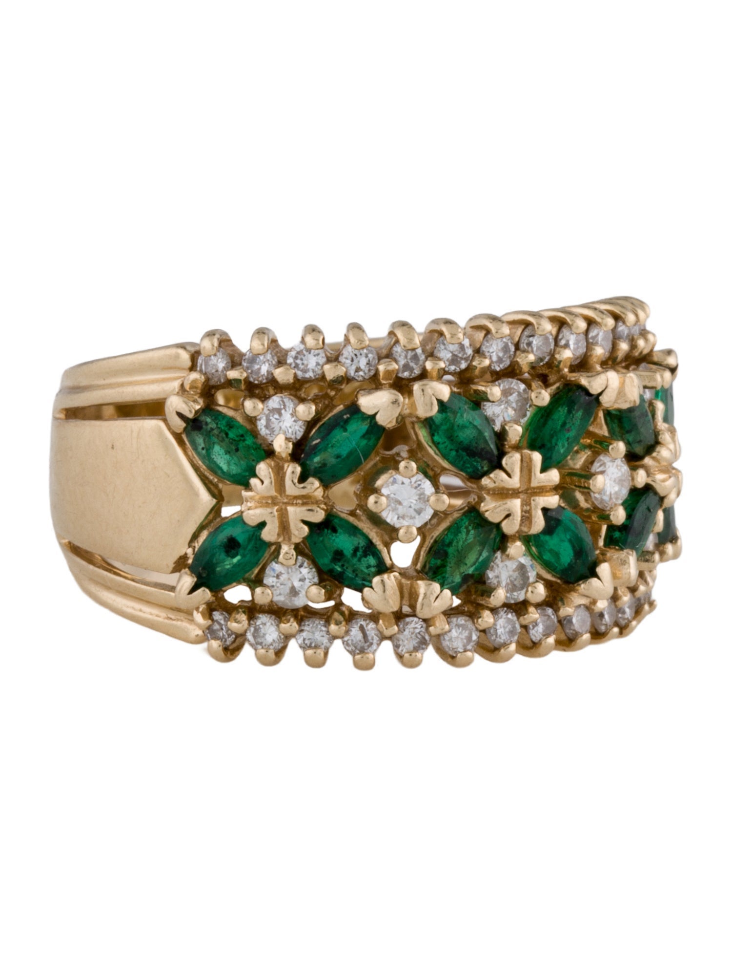 Ring 14K Emerald & Diamond