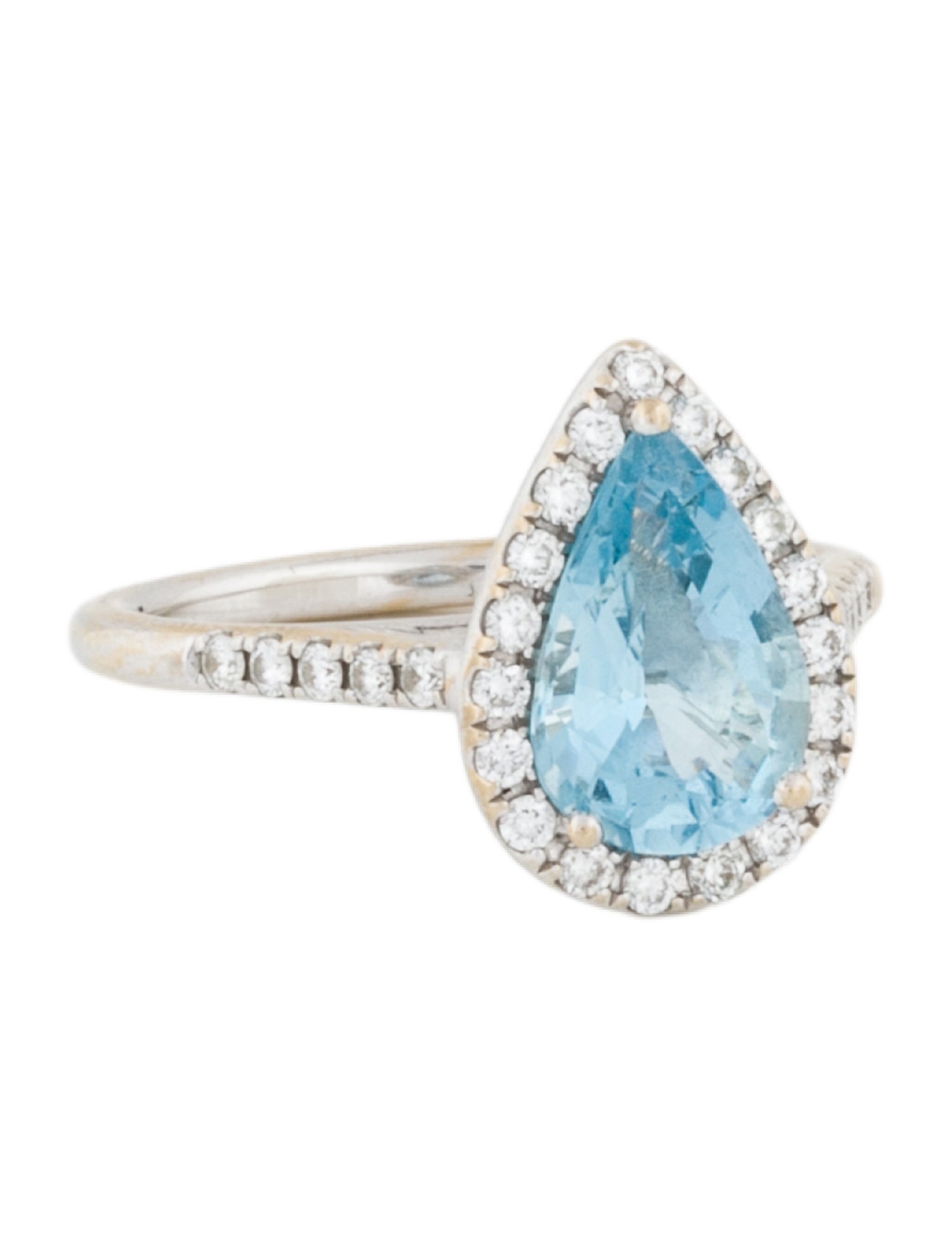 Ring 18K 1.73ctw Aquamarine & Diamond Cocktail