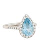 Ring 18K 1.73ctw Aquamarine & Diamond Cocktail Ring