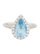 Ring 18K 1.73ctw Aquamarine & Diamond Cocktail Ring