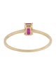 Ring 14K Synthetic Ruby Solitaire Ring