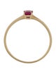 Ring 14K Synthetic Ruby Solitaire Ring