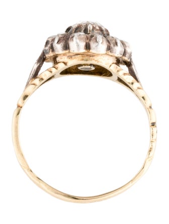 Ring Antique 14K Diamond Cocktail Ring