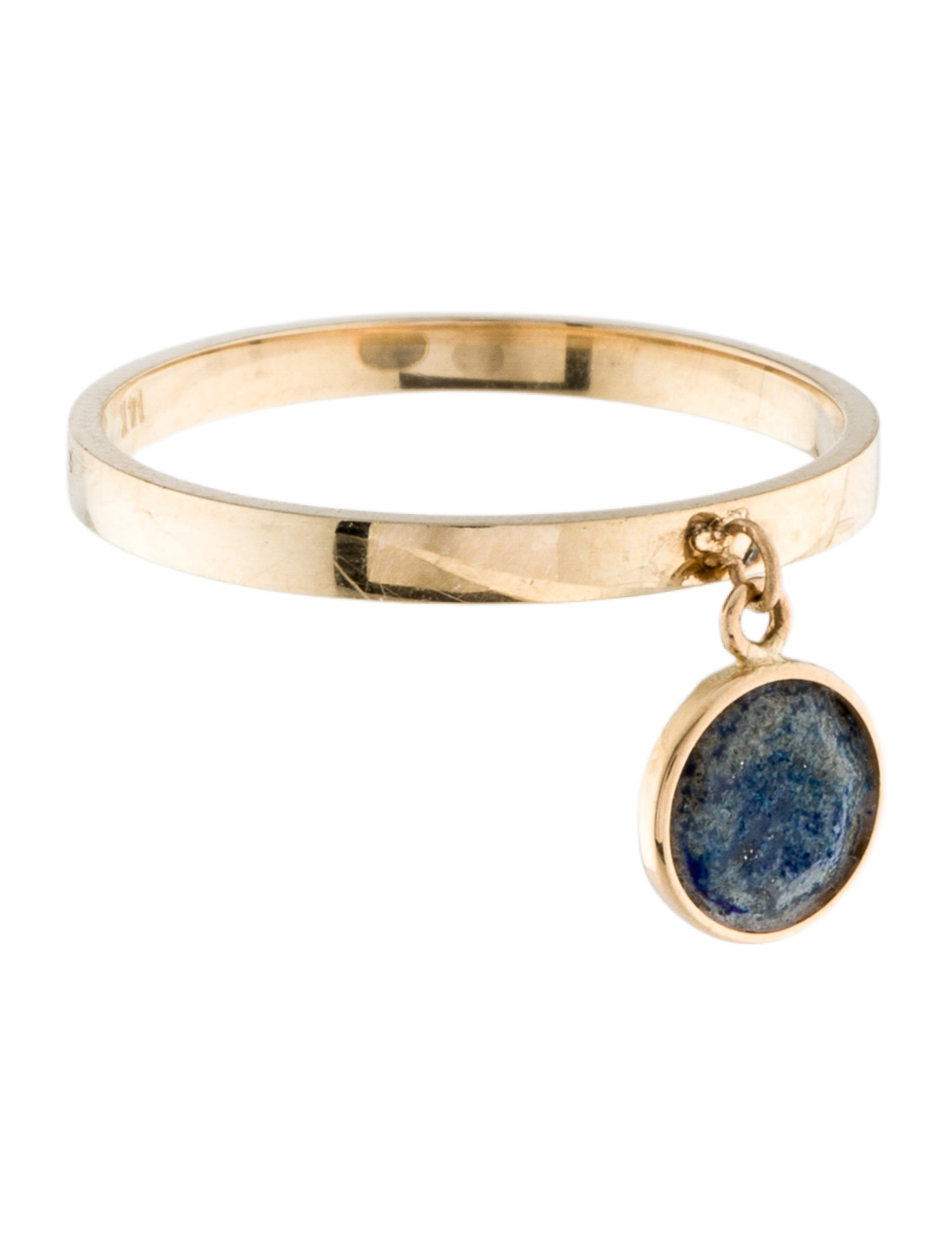 Ring 14K Lapis Lazuli Charm Dangle