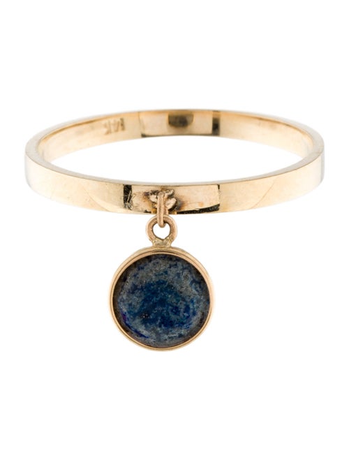 Ring 14K Lapis Lazuli Charm Dangle Ring