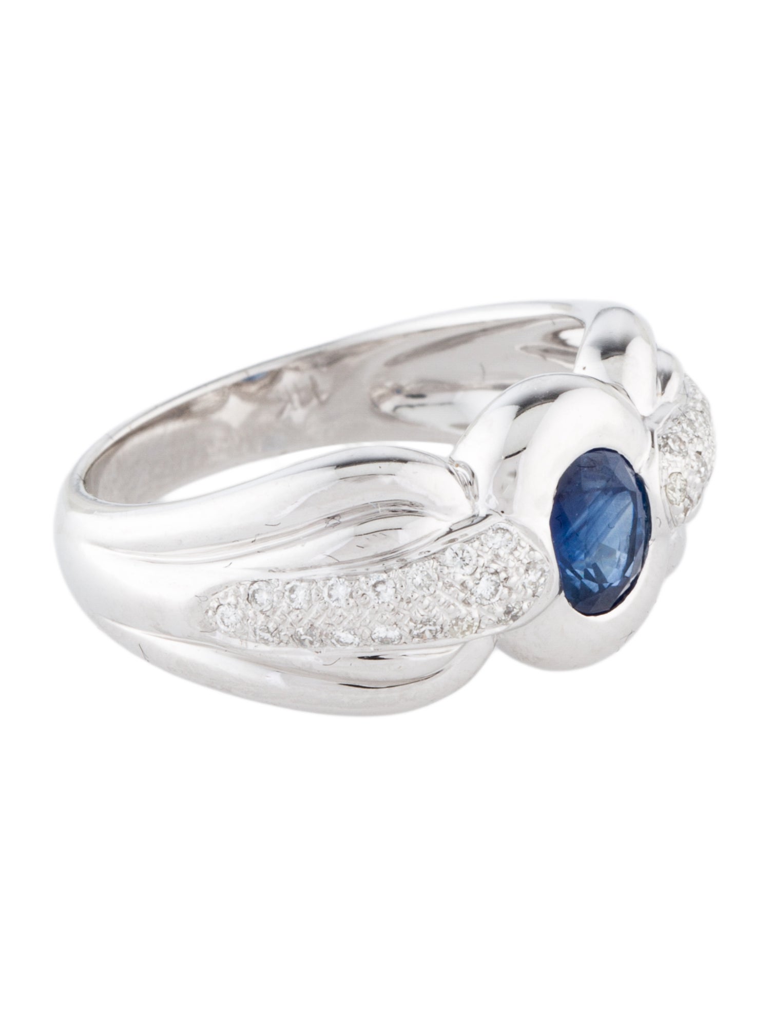 Ring 14K Sapphire & Diamond Cocktail