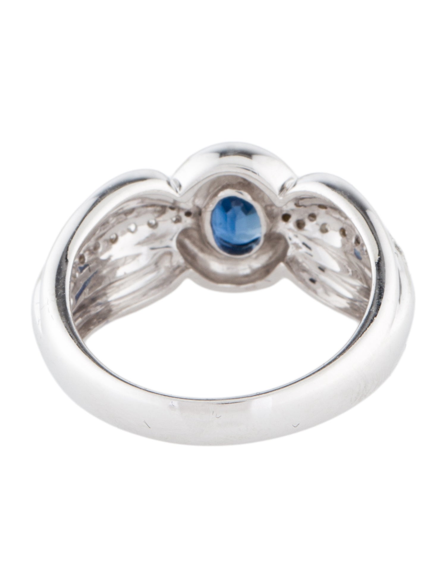 Ring 14K Sapphire & Diamond Cocktail Ring