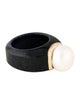 Ring 14K Pearl & Jadeite Cocktail Ring