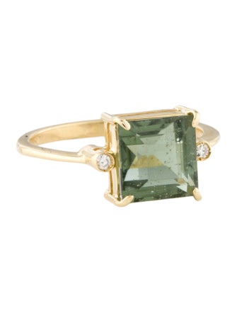 Ring 18K 3.56ct Tourmaline & Diamond Cocktail Ring