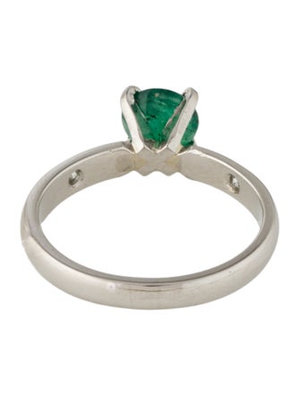Ring Platinum Emerald & Diamond Cocktail Ring