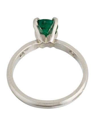 Ring Platinum Emerald & Diamond Cocktail Ring
