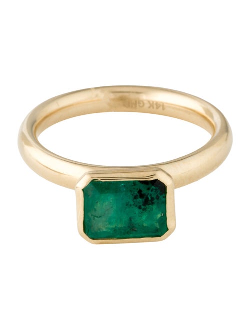 Ring 14K 1.44ct Emerald Cocktail Ring