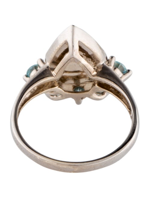 Ring 14K Moonstone & Zircon Cocktail Ring