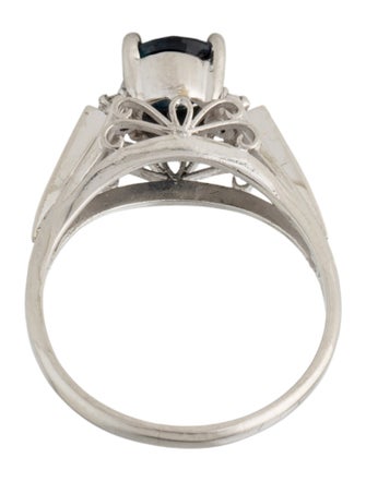 Ring Platinum 1.12ct Sapphire & Diamond Cocktail Ring