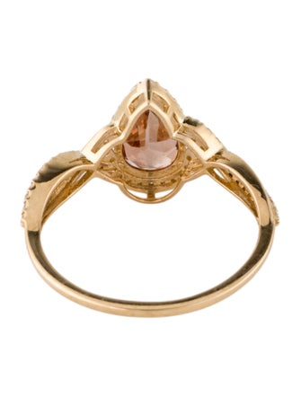 Ring 14K 1.09ct Labradorite & Diamond Cocktail Ring