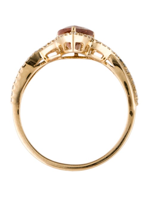 Ring 14K 1.09ct Labradorite & Diamond Cocktail Ring