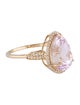 Ring 14K 5.24ct Kunzite & Diamond Cocktail Ring