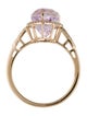 Ring 14K 5.24ct Kunzite & Diamond Cocktail Ring