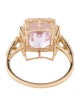 Ring 14K 4.53ct Kunzite & Diamond Cocktail Ring