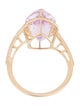 Ring 14K 7.67ct Kunzite & Diamond Cocktail Ring