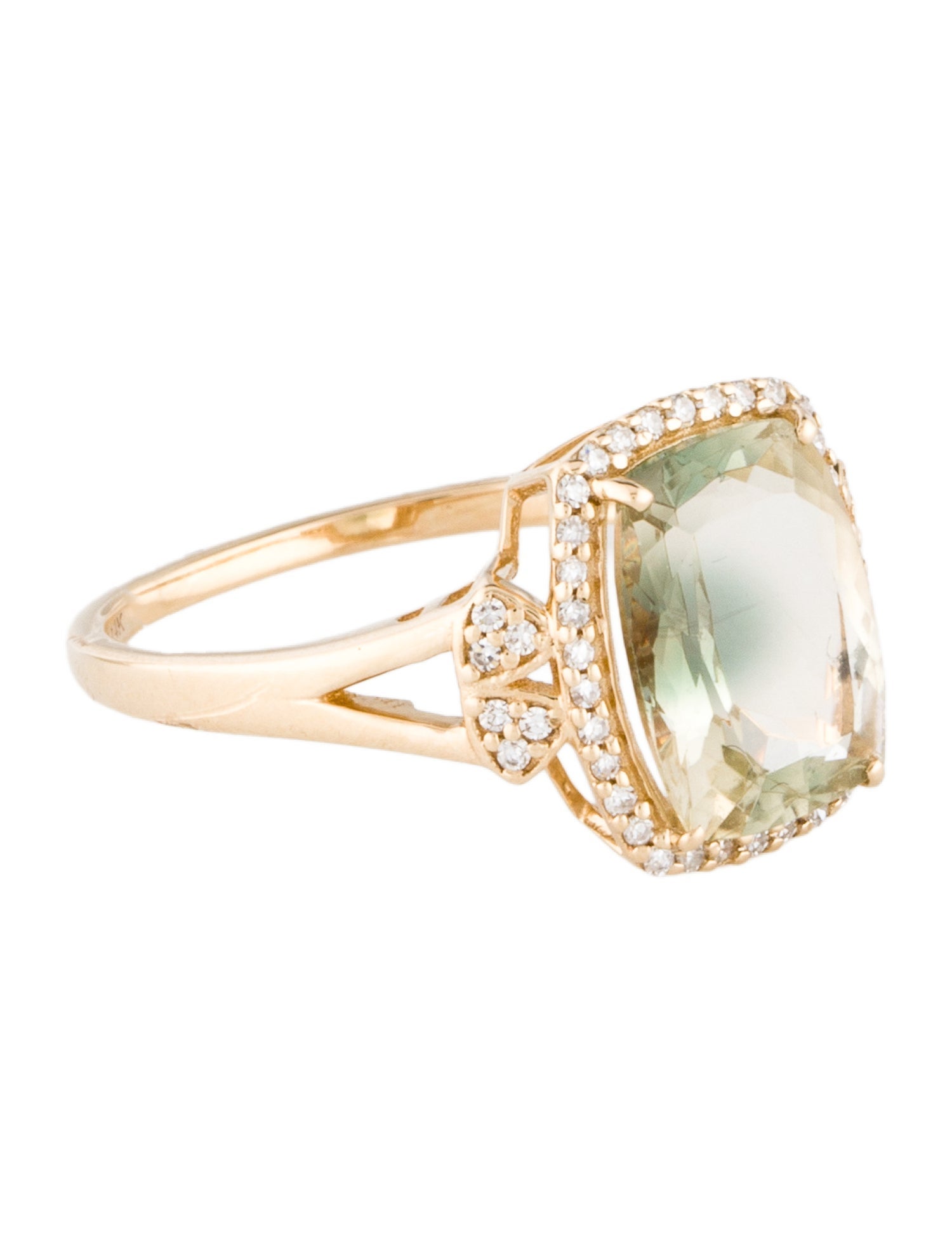 Ring 14K 2.48ct Labradorite & Diamond Cocktail Ring