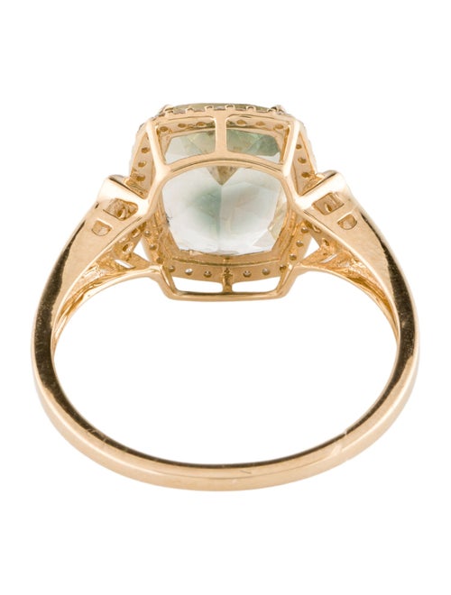 Ring 14K 2.48ct Labradorite & Diamond Cocktail Ring