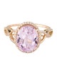 Ring 14K 5.16ct Kunzite & Diamond Cocktail Ring
