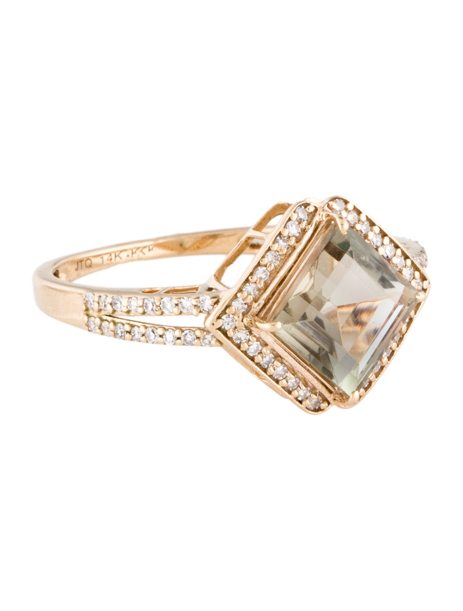 Ring 14K 1.51ct Labradorite & Diamond Cocktail Ring