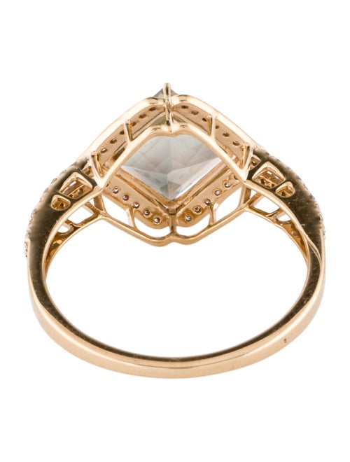 Ring 14K 1.51ct Labradorite & Diamond Cocktail Ring