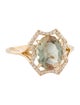 Ring 14K 1.84ct Feldspar & Diamond Cocktail Ring