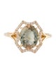 Ring 14K 1.84ct Feldspar & Diamond Cocktail Ring