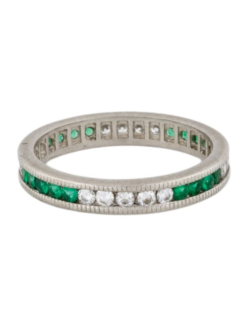 Ring Platinum Emerald & Diamond Eternity Ring