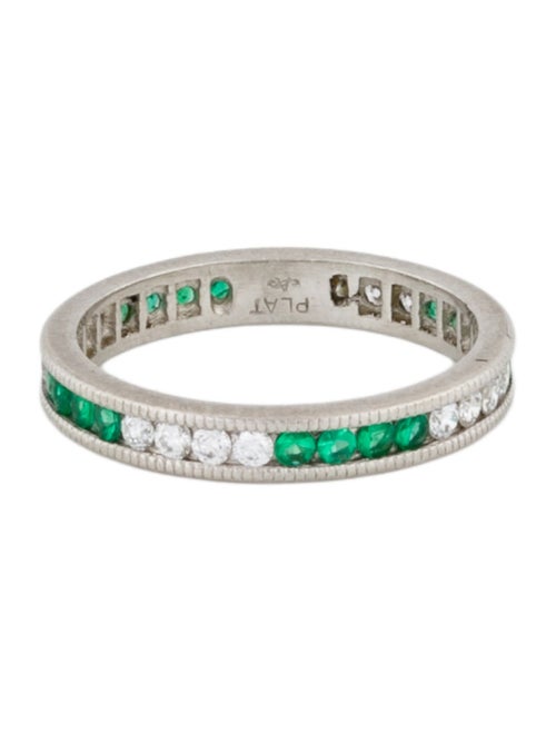 Ring Platinum Emerald & Diamond Eternity Ring