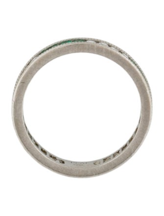 Ring Platinum Emerald & Diamond Eternity Ring