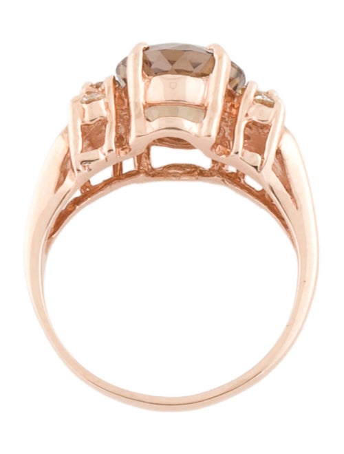 Ring 14K 3.19ct Zircon & Diamond Cocktail Ring