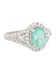 Ring 14K 1.23ct Emerald & Diamond Ring