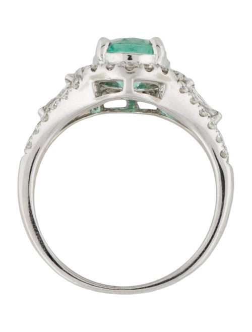 Ring 14K 1.23ct Emerald & Diamond Ring